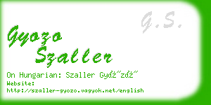 gyozo szaller business card